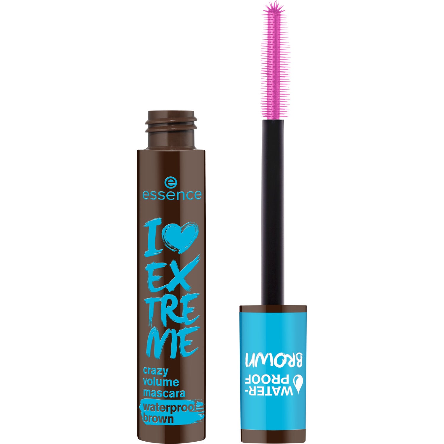 essence I Love Extreme Crazy Volume Mascara Waterproof 01Cozy Brown - 12 ml billede