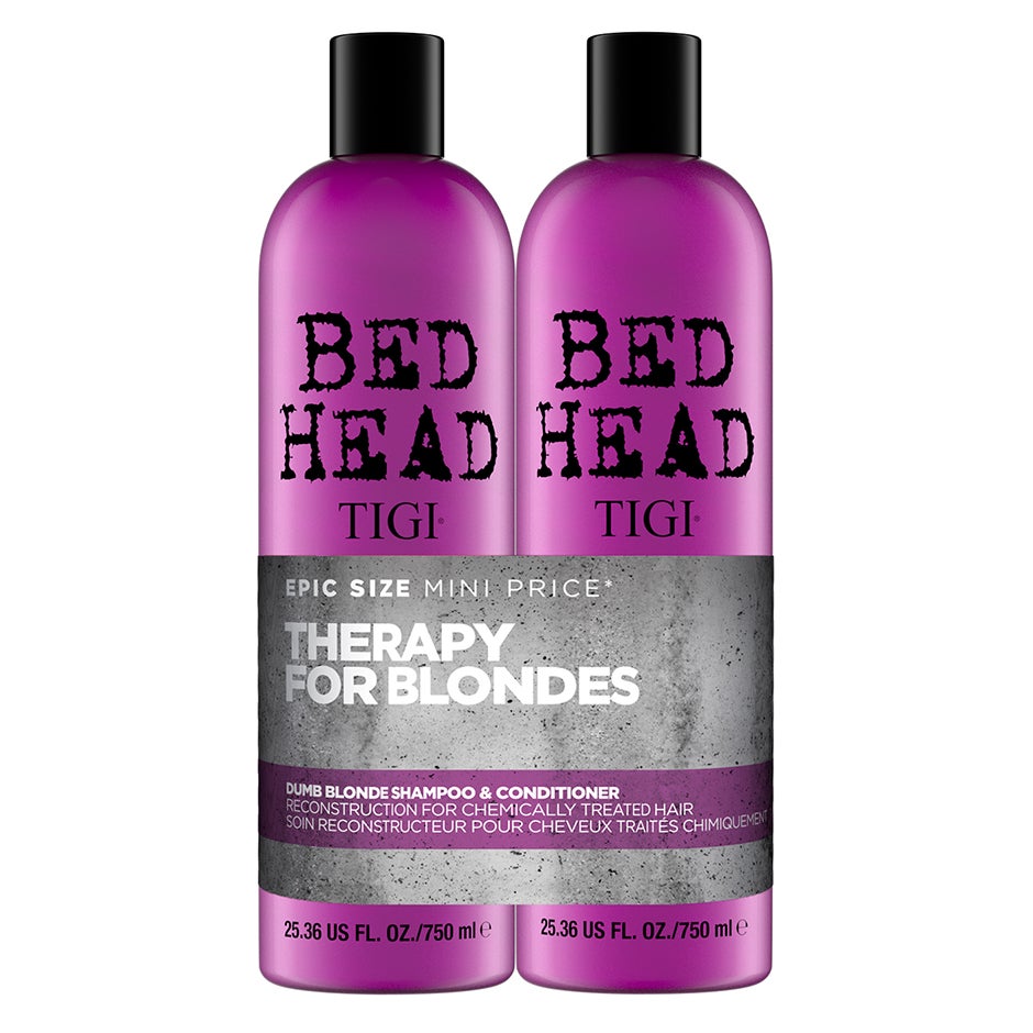 Produktfoto för TIGI Bed Head Dumb Blonde Tweens Shampoo 750ml, Conditioner 750ml - 150 ml