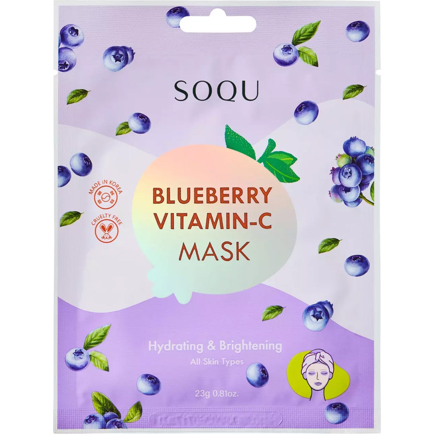 SOQU Blueberry Vitamin C Sheet Mask 1 pcs