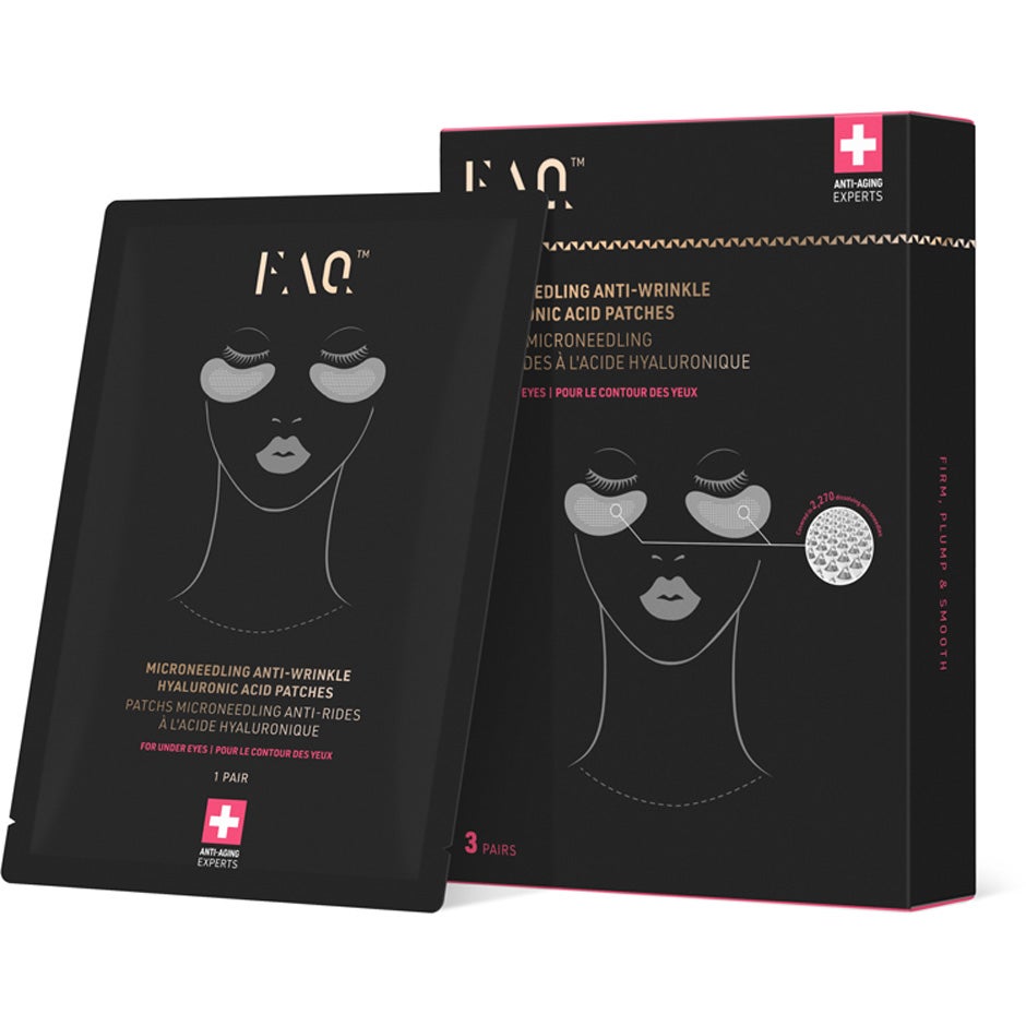 FAQ Swiss Microneedling Anti-Wrinkle Hyaluronic Acid Patches For Under Eyes - 3 pcs