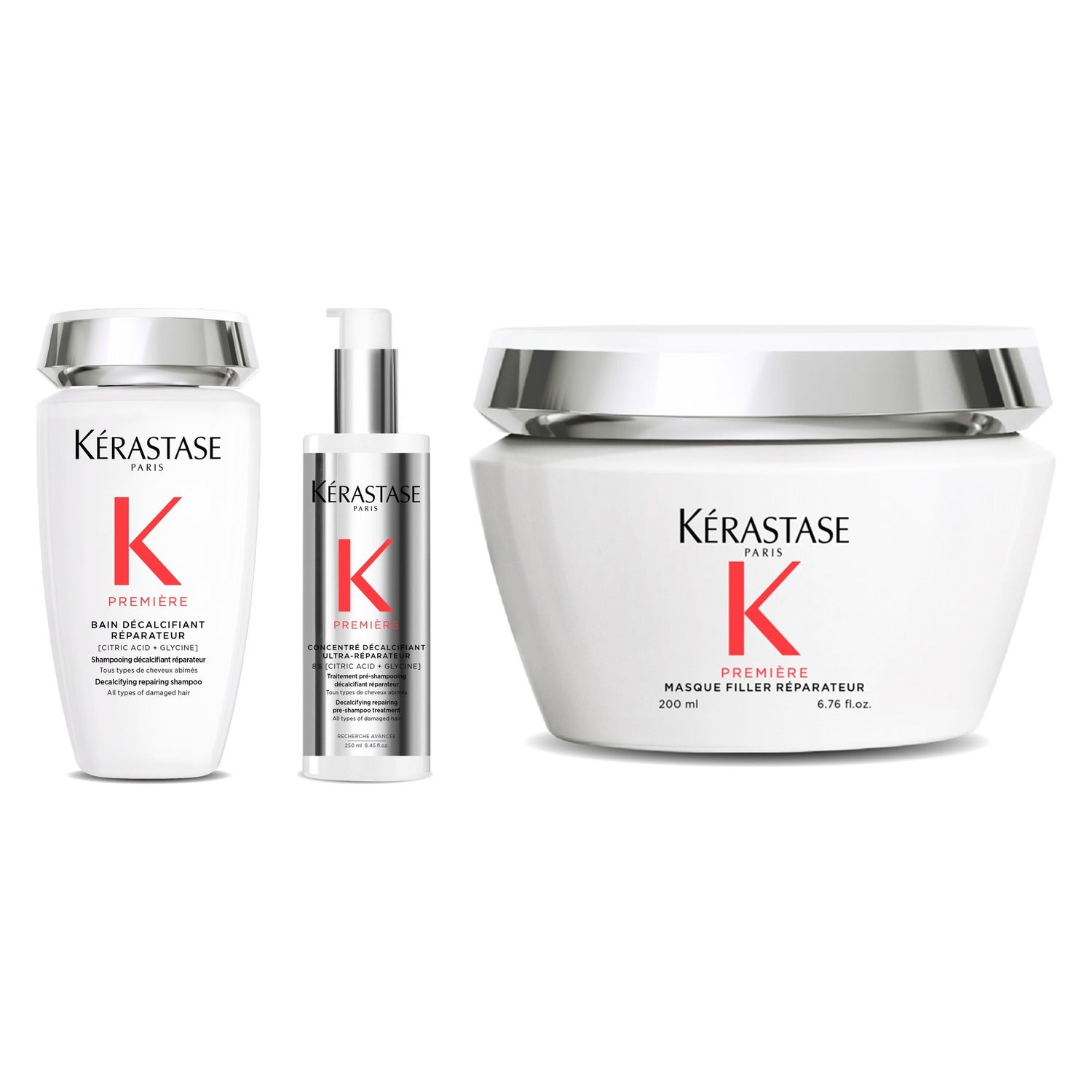 Kérastase Ultimate Hair Repair Trio Shampoo 250 Ml, Pre-Shampoo 250 Ml, Mask 200 ml - 700 ml