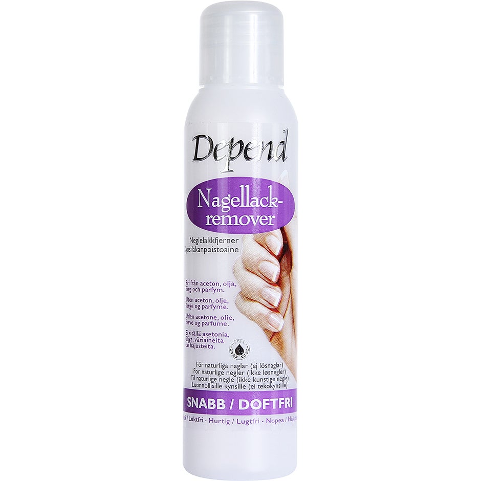Köp Depend Nagellackremover Snabb/Doftfri,  100ml Depend Nagellacksborttagning fraktfritt