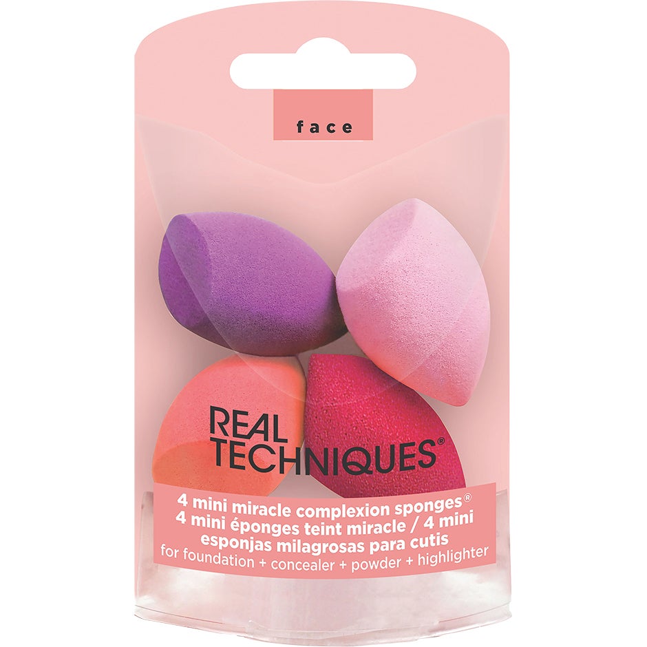 Real Techniques Mirakelcomplexion Mini Svampar Set 4 st sminkverktyg dam – bild 2