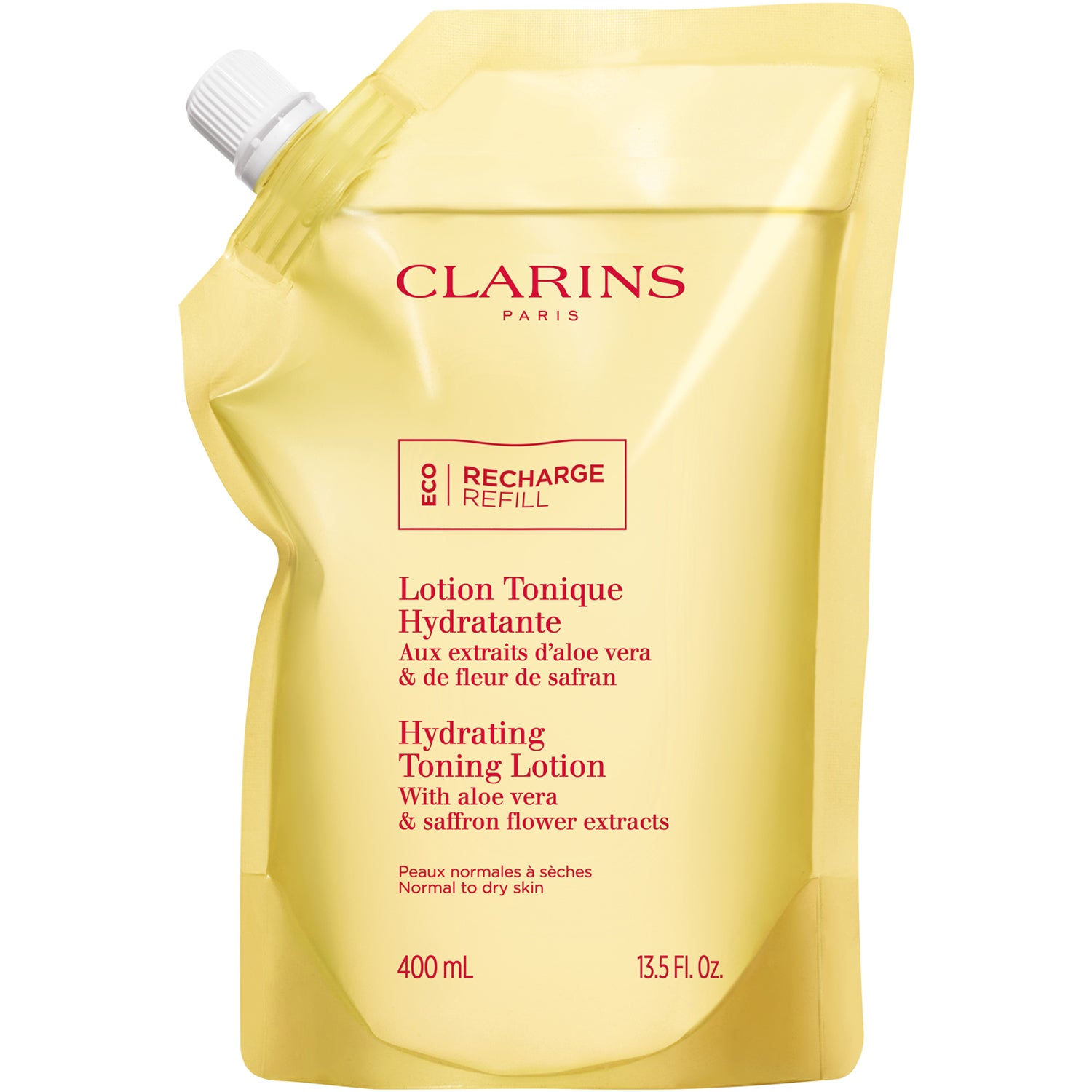 Clarins Hydrating Toning Lotion Aloe Vera & Saffron Flower (Normal to Dry Skin) 400 ml