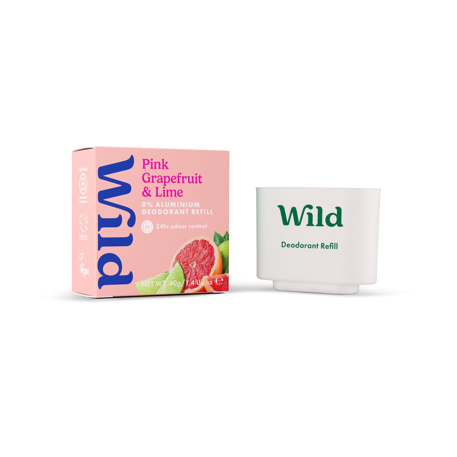 Wild Deo Stick Refill Pink Grapefruit Lime - 40 g billede