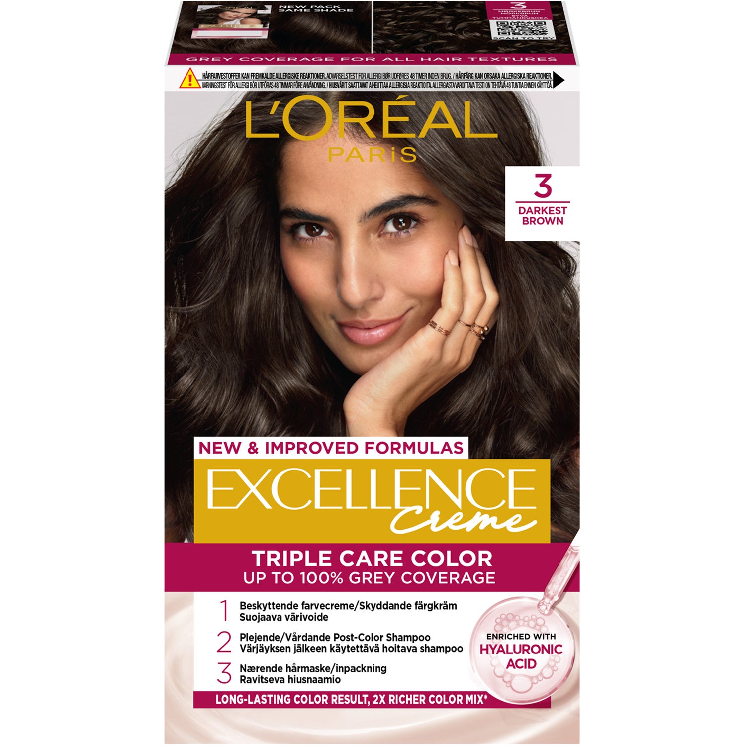 L'Oréal Paris Excellence Crème 3 1 pcs billede