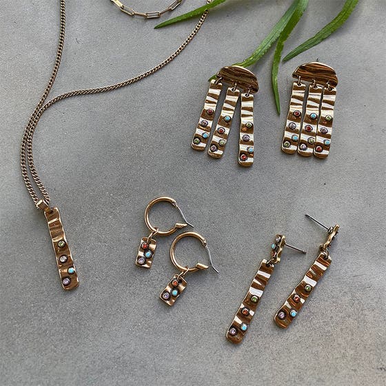 Delicate Wave Long Chain Necklace