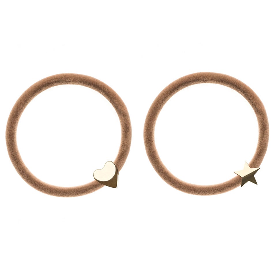 Produktfoto för Dark 2 Pk Velvet Hair Tie Sand - pcs 1