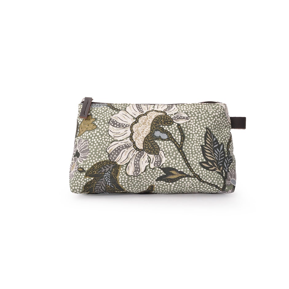 Ceannis Cosmetic Small Flower Linen Soft Green 21x12x6 cm