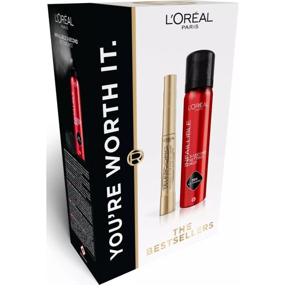 Telescopic Mascara Black & Infaillible 3-Second Setting Mist Gift Box