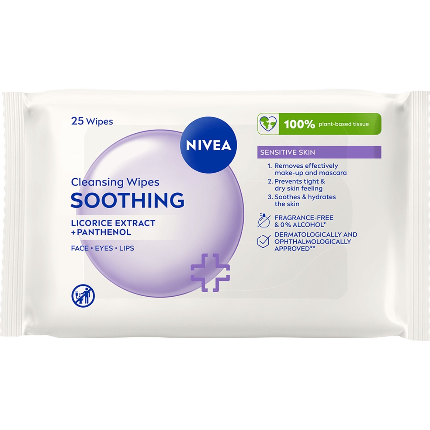 NIVEA Sensitive Cleansing Wipes 25 Pcs - 25 pcs billede
