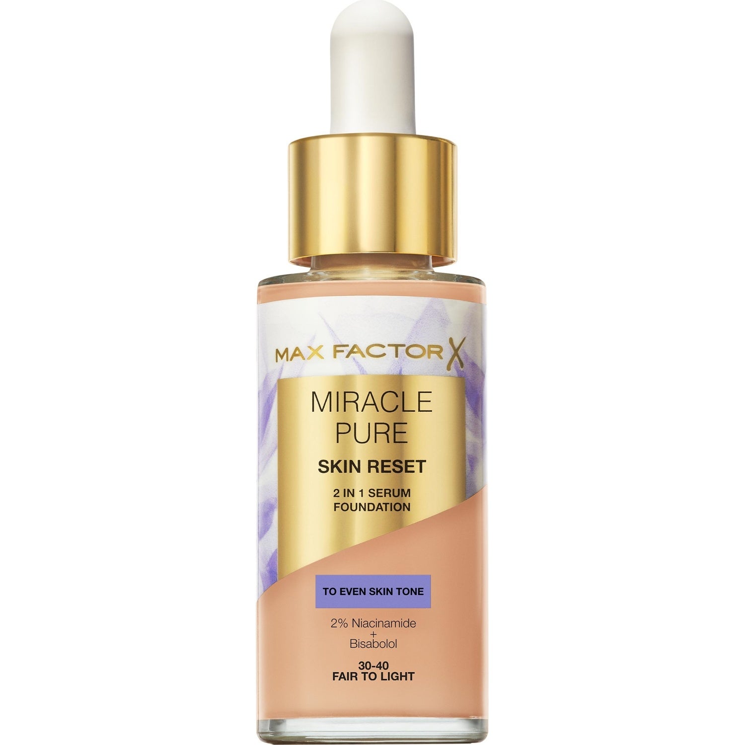 Max Factor Miracle Pure 2In1 Skin Reset Serum Foundation 02 Fair to light - 30 ml