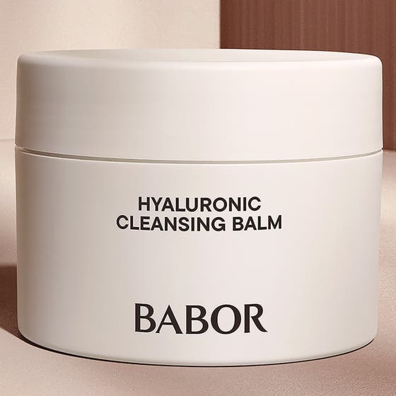 Babor Hyaluronic Cleansing Balm 150 ml dybderensende ansigtsrens i beige æske der giver fugt og næring