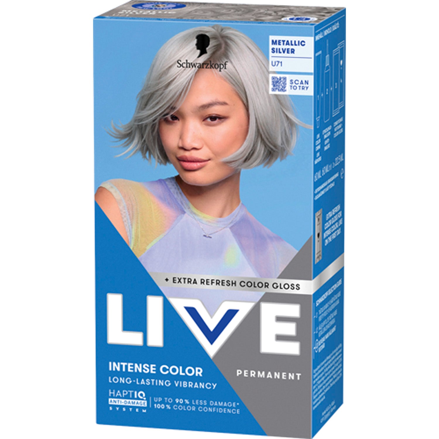 Schwarzkopf Live Intense Color U71 Silver Chrome - 142 ml billede