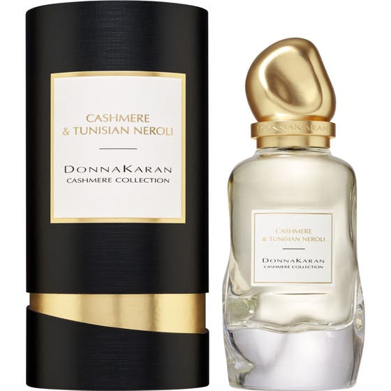 DKNY Cashmere Collection Tunisian Neroli Eau De Parfum 100 ml i glasflakon med guldlåg og sort emballage