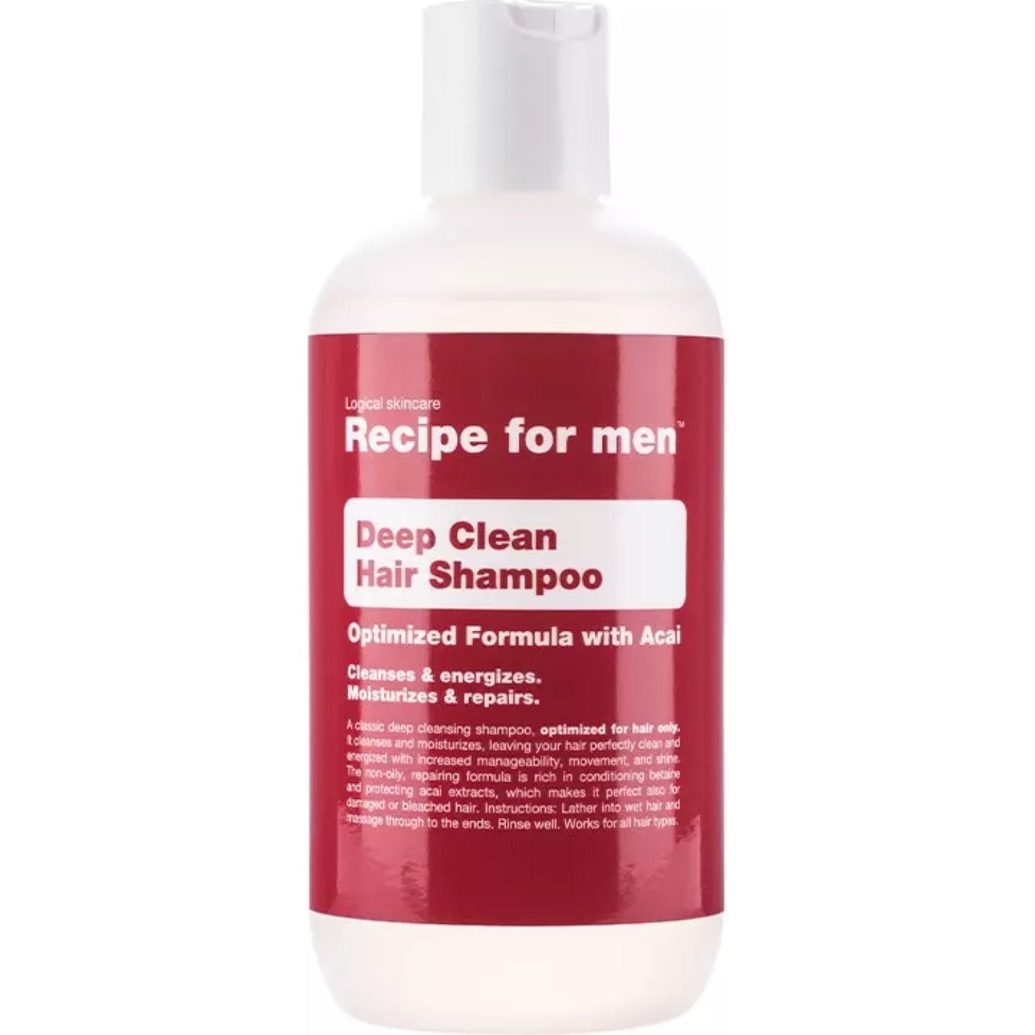 Recipe for men Deep Cleansing Shampoo schampo & balsam dam