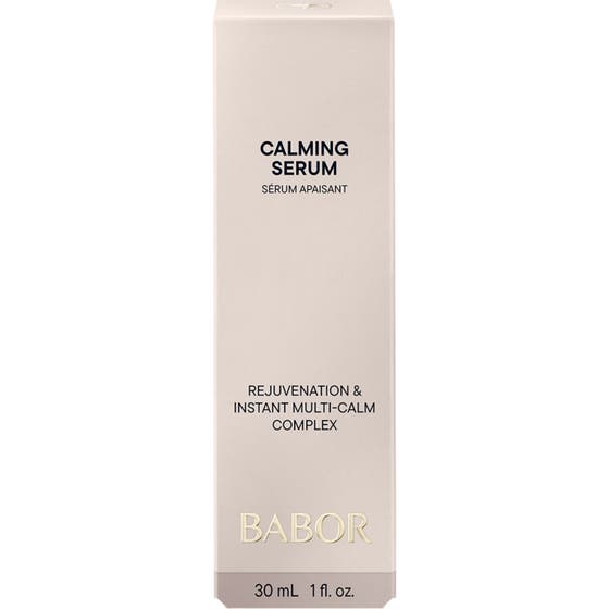 Babor Calming Serum 30 ml beroligende ansiktsserum i hvit ytteremballasje for sensitiv og irritert hud.