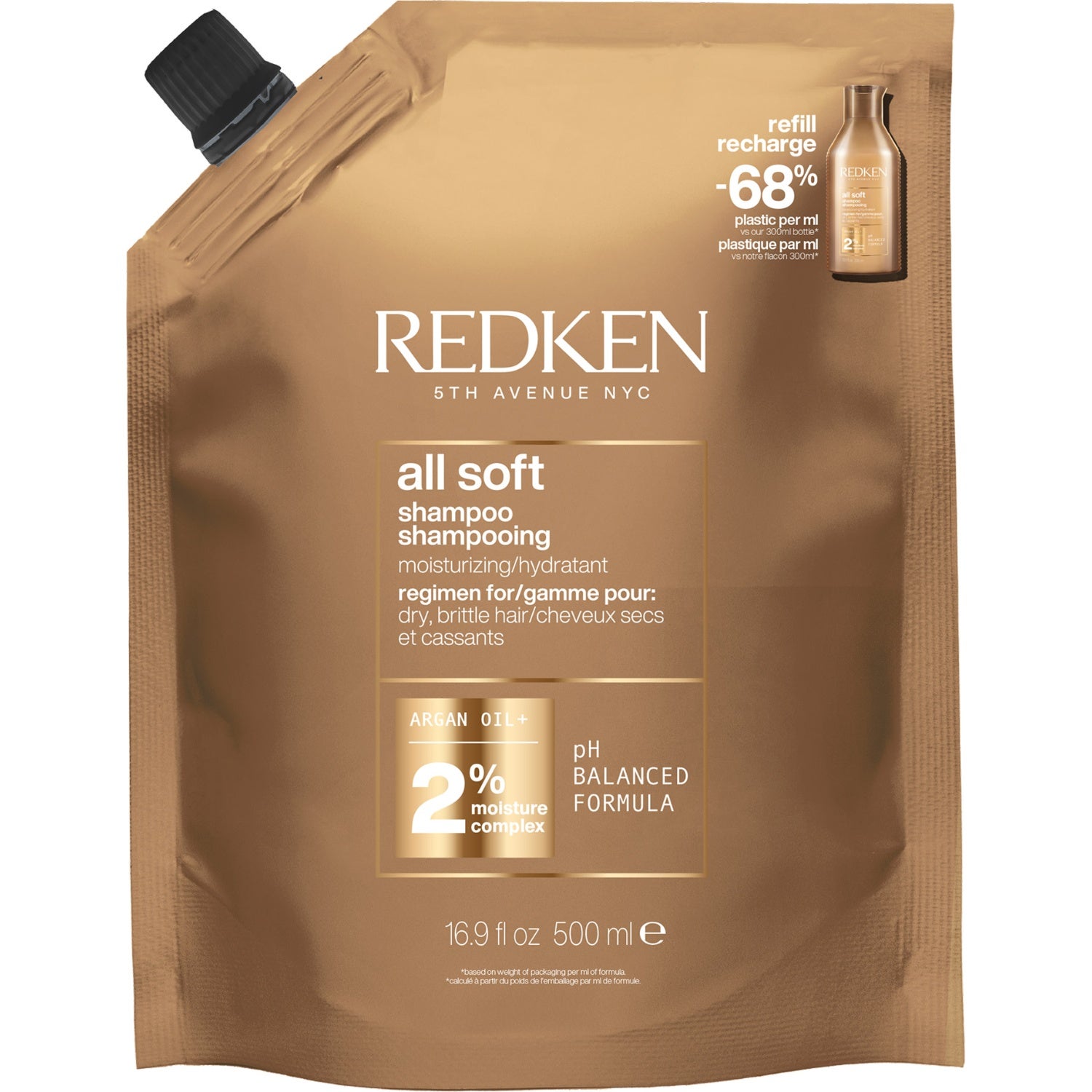 Redken All Soft Shampoo Refill - 500 ml Refill billede