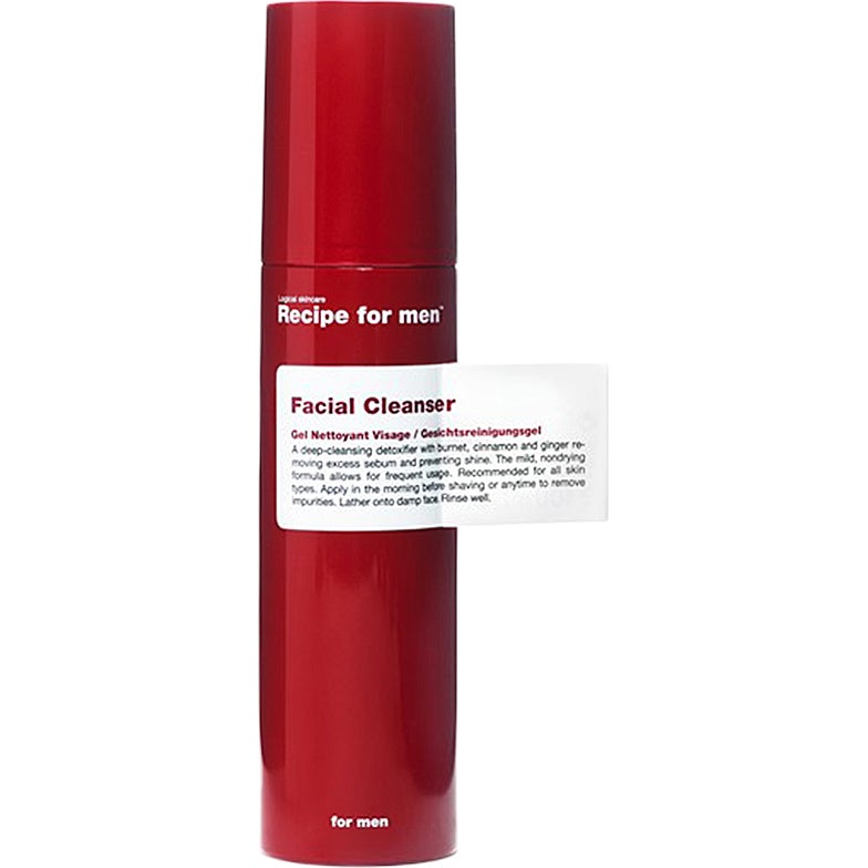 Recipe for men Skincare Trio Facial Cleanser, Moisturizer+, Under Eye Gel rengöring & peeling herr – bild 3