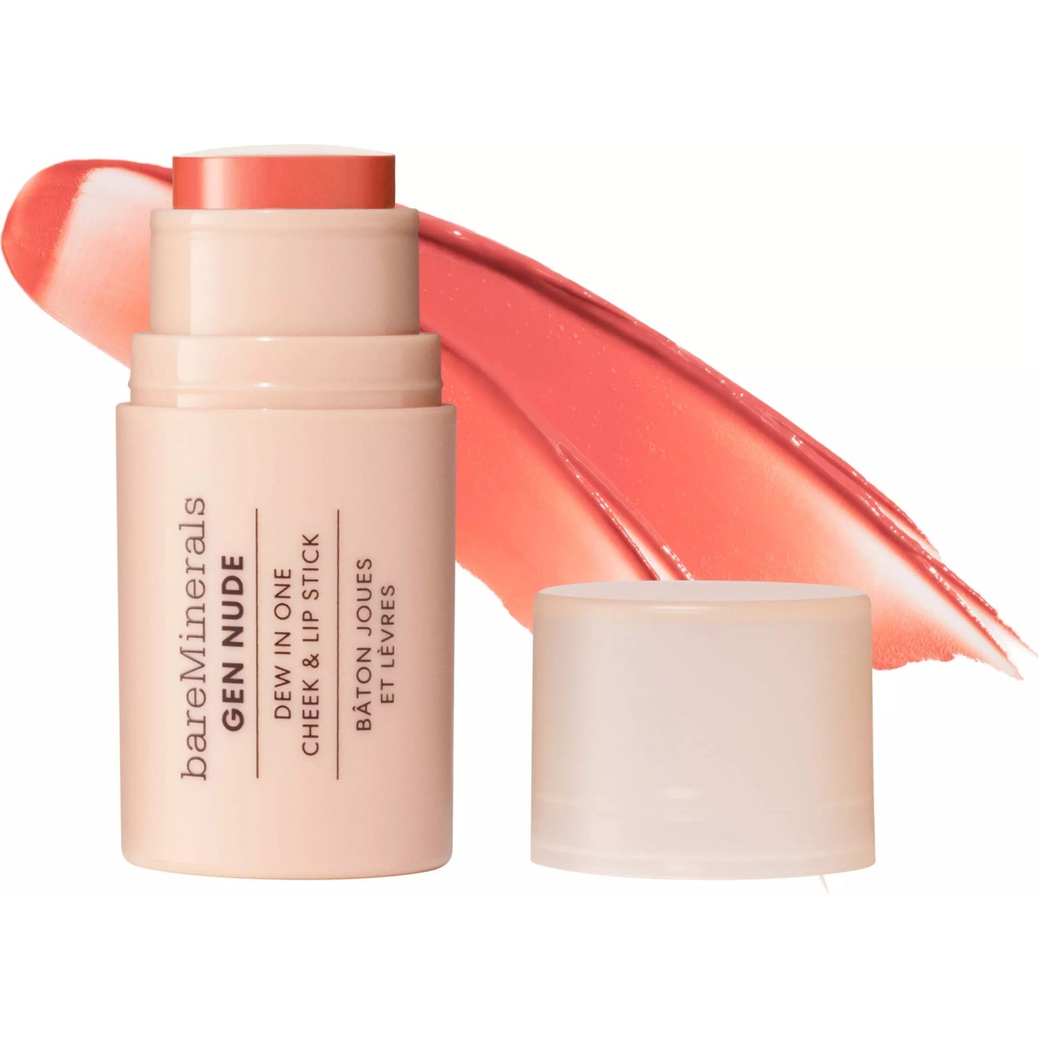 bareMinerals GEN NUDE Dew in One Cheek & Lip Stick Just Peachy - 4.5 g