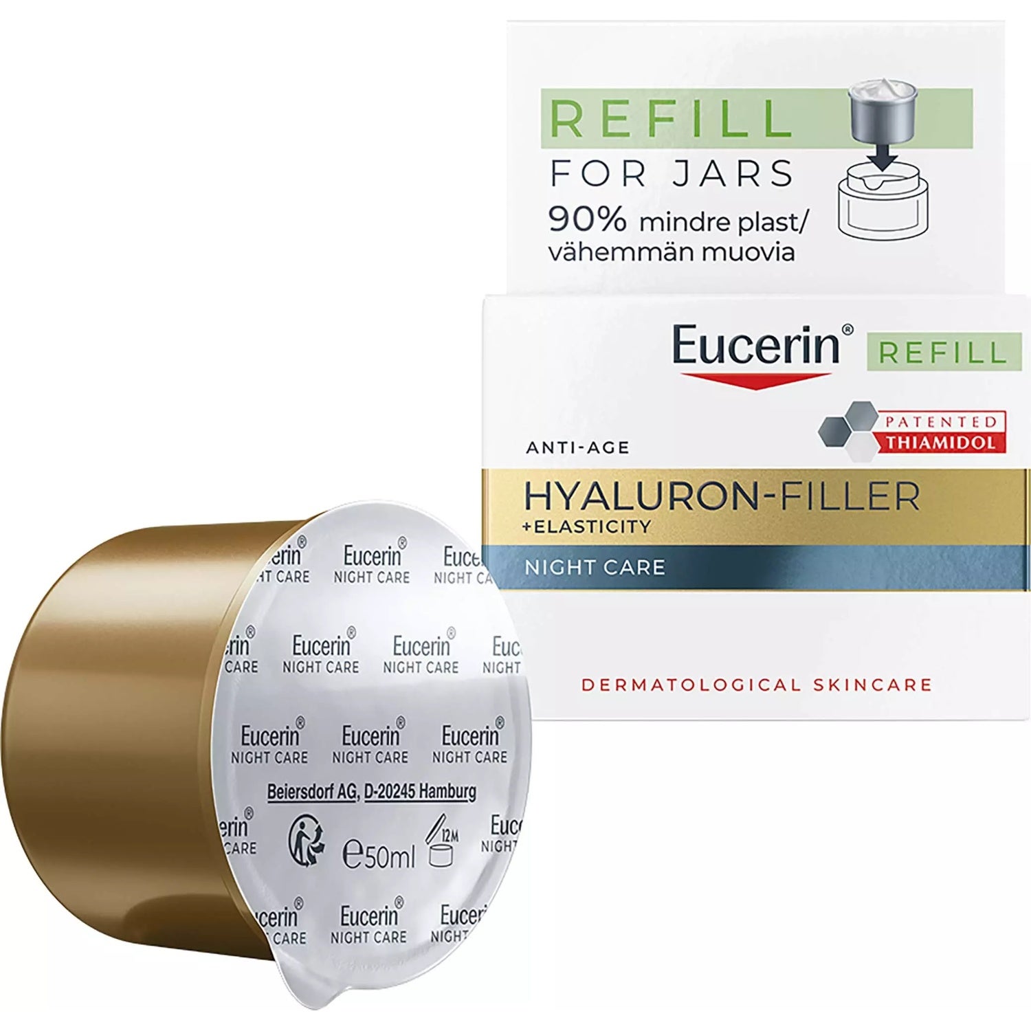 Eucerin Night Cream Refill Hyaluron-Filler+Elasticity ansiktskräm & serum herr