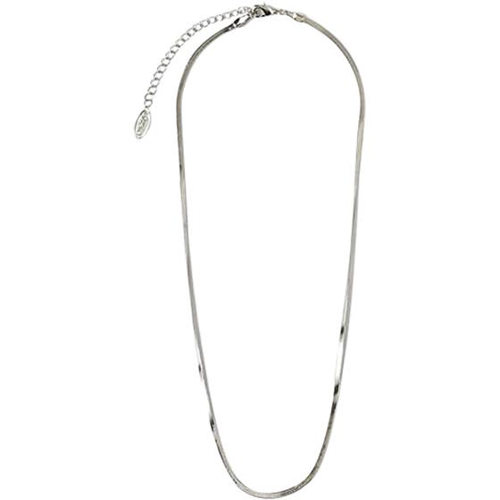 Flat Snake Chain Necklace 15"