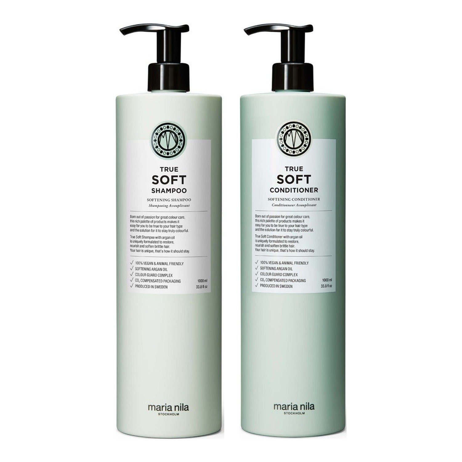 Maria Nila True Soft Set Shampoo 1000ml, Conditioner 1000ml - 2000 ml