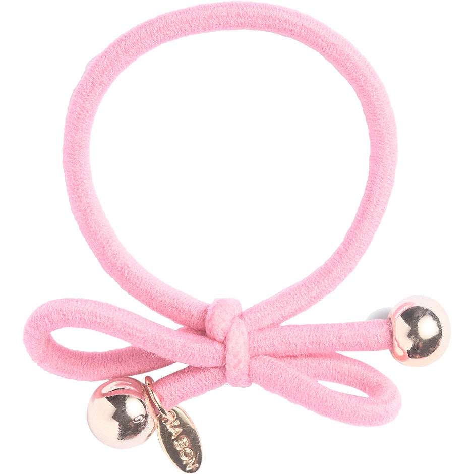 Hair Tie Gold Bead Black 1 pcs