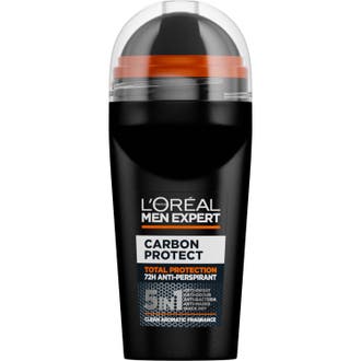 L'Oréal Men Expert Carbon Protect 5in1 antiperspirant herr carbon ger 48h-skydd herr deodorant i svart roll-on med orange ring