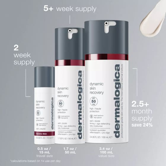 Dermalogica AGE smart Dynamic Skin Recovery SPF50 50 ml dagcreme før og efter resultat mod mørke pletter