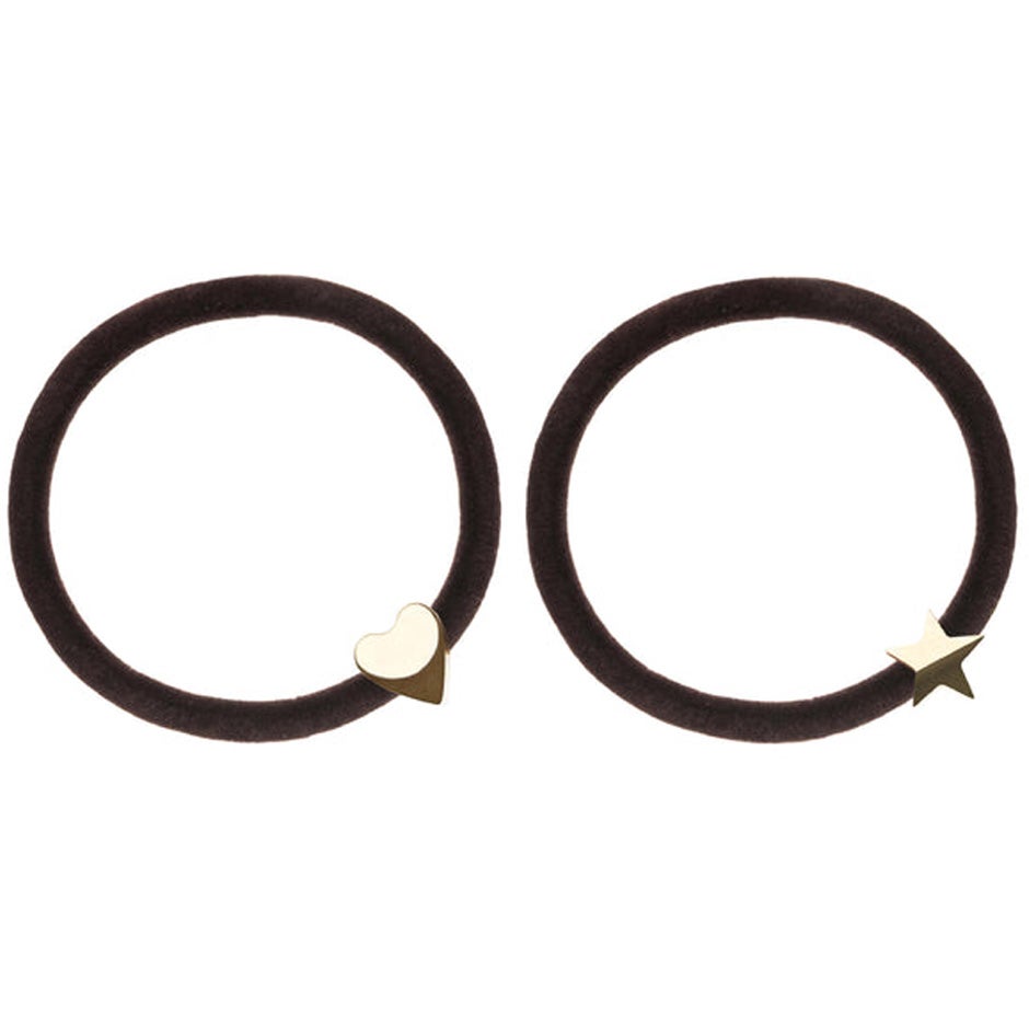2 Pk Velvet Hair Tie Chocolate Brown 1 pcs
