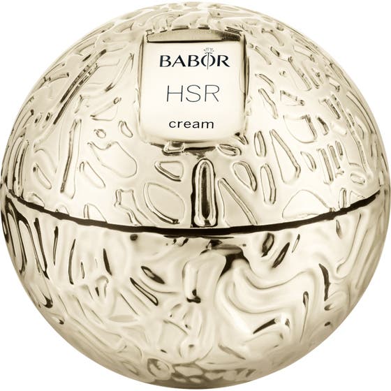 Babor HSR Anti-Wrinkle Cream 50 ml opstrammende ansigtscreme i en luksuriøs guldfarvet rund krukke med mønster