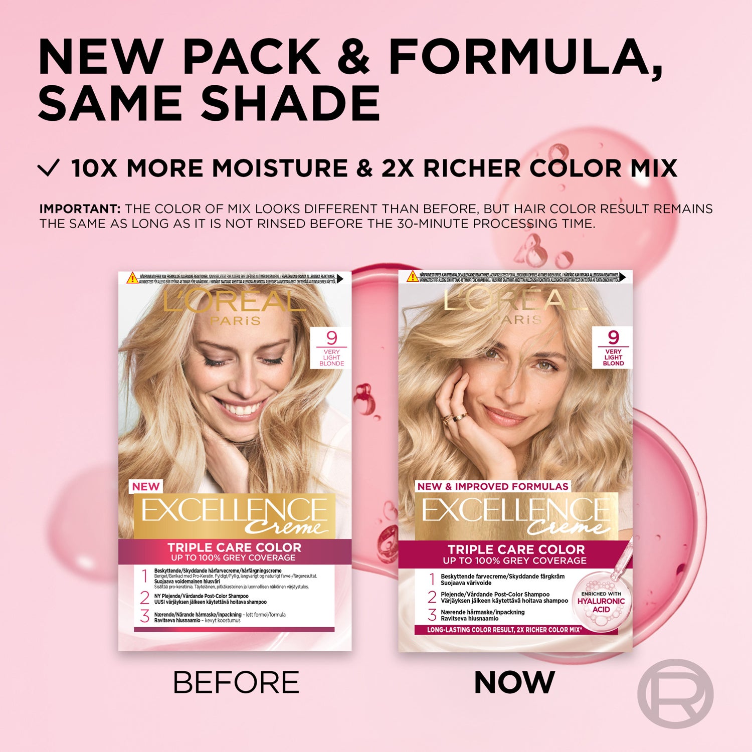 L'Oréal Paris Excellence Crème 9 Mycket Ljusblond 1 pcs | Nordicfeel, image size:1500x1500