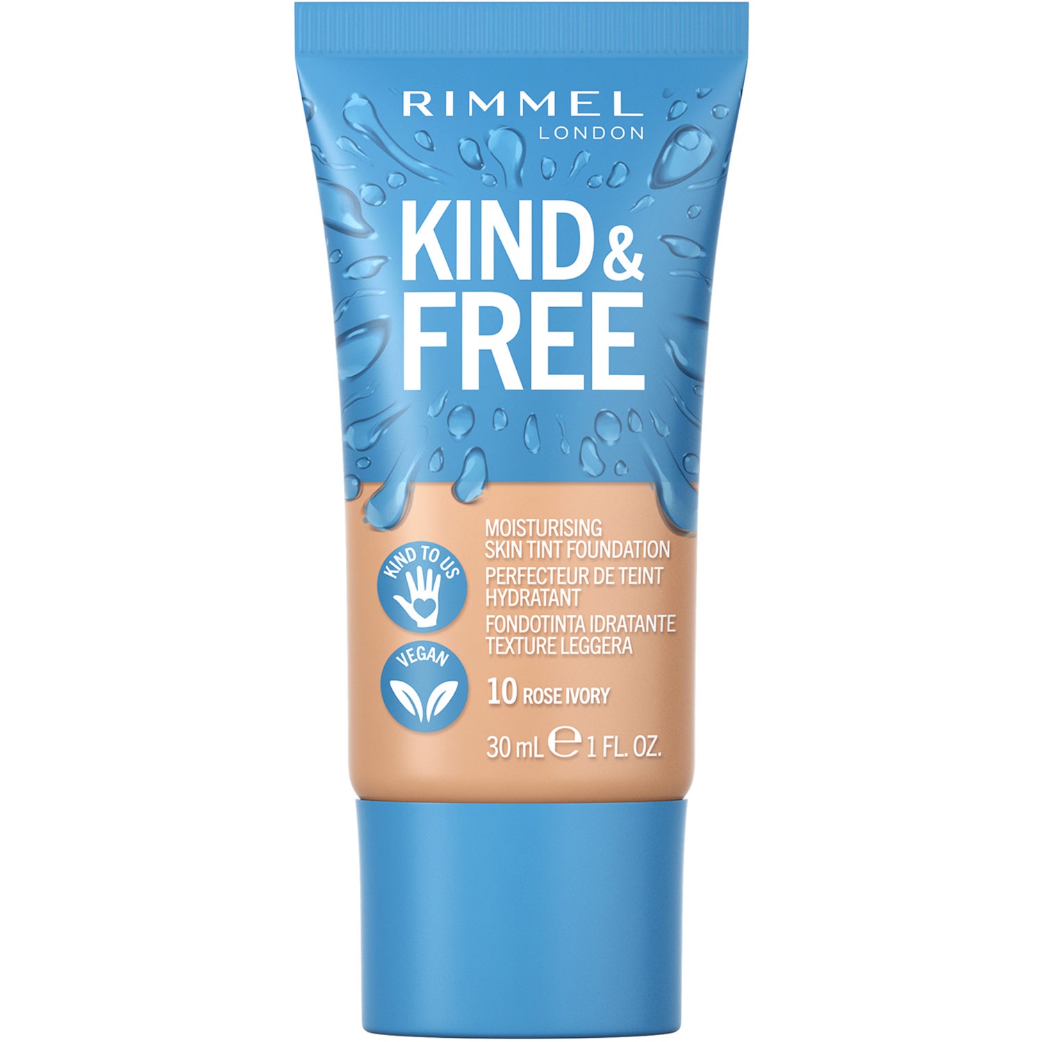 Rimmel London Kind & Free Skin Tint  10 Rose Ivory - 30 ml billede