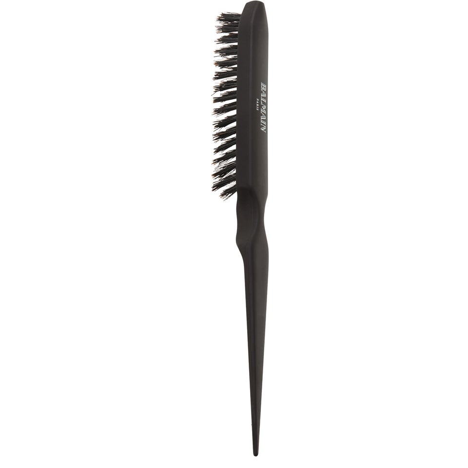 Professional Boar Hair Backcomb Brush Black