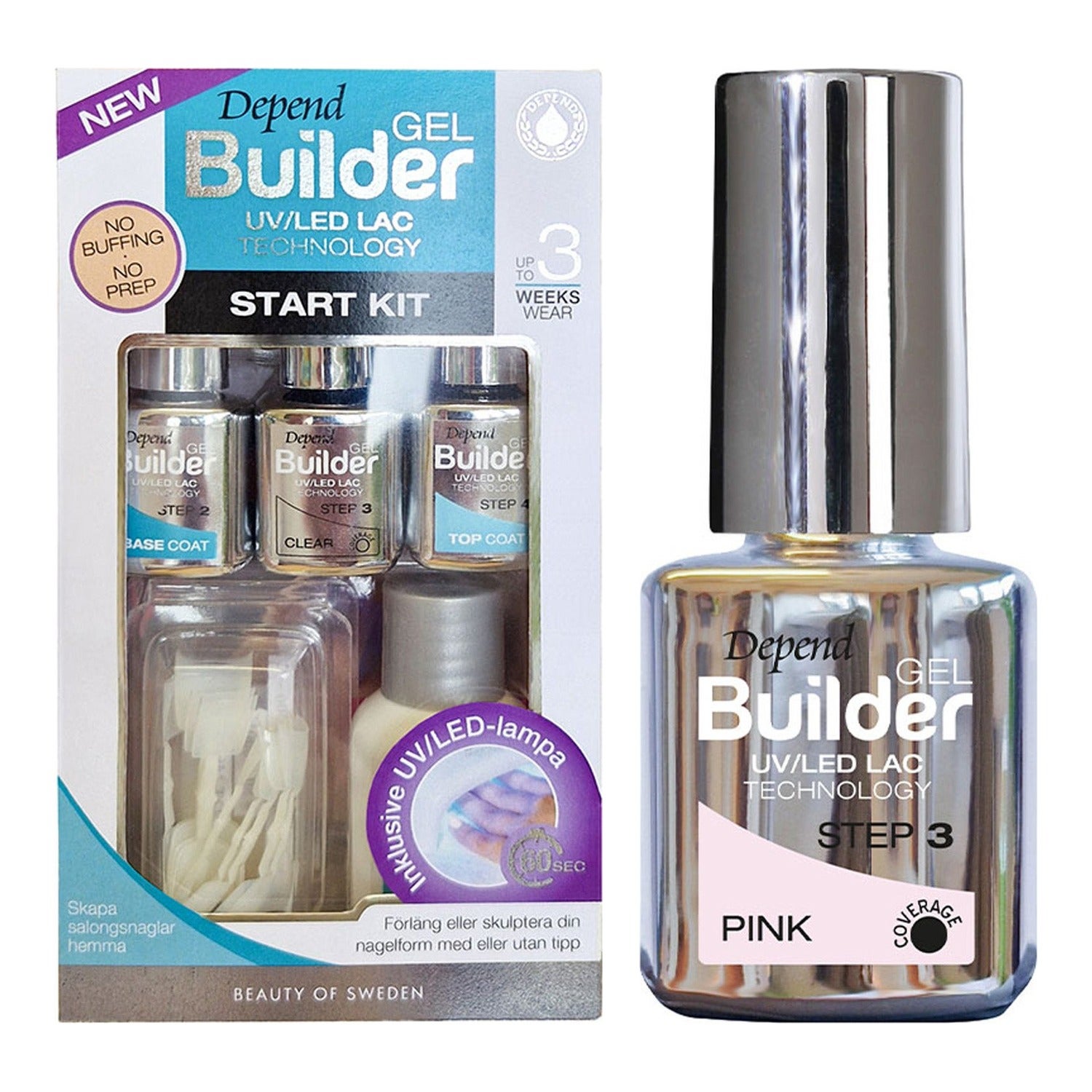 Depend Gel Builder Starter Kit Starter Kit & Pink Gel 5 ml