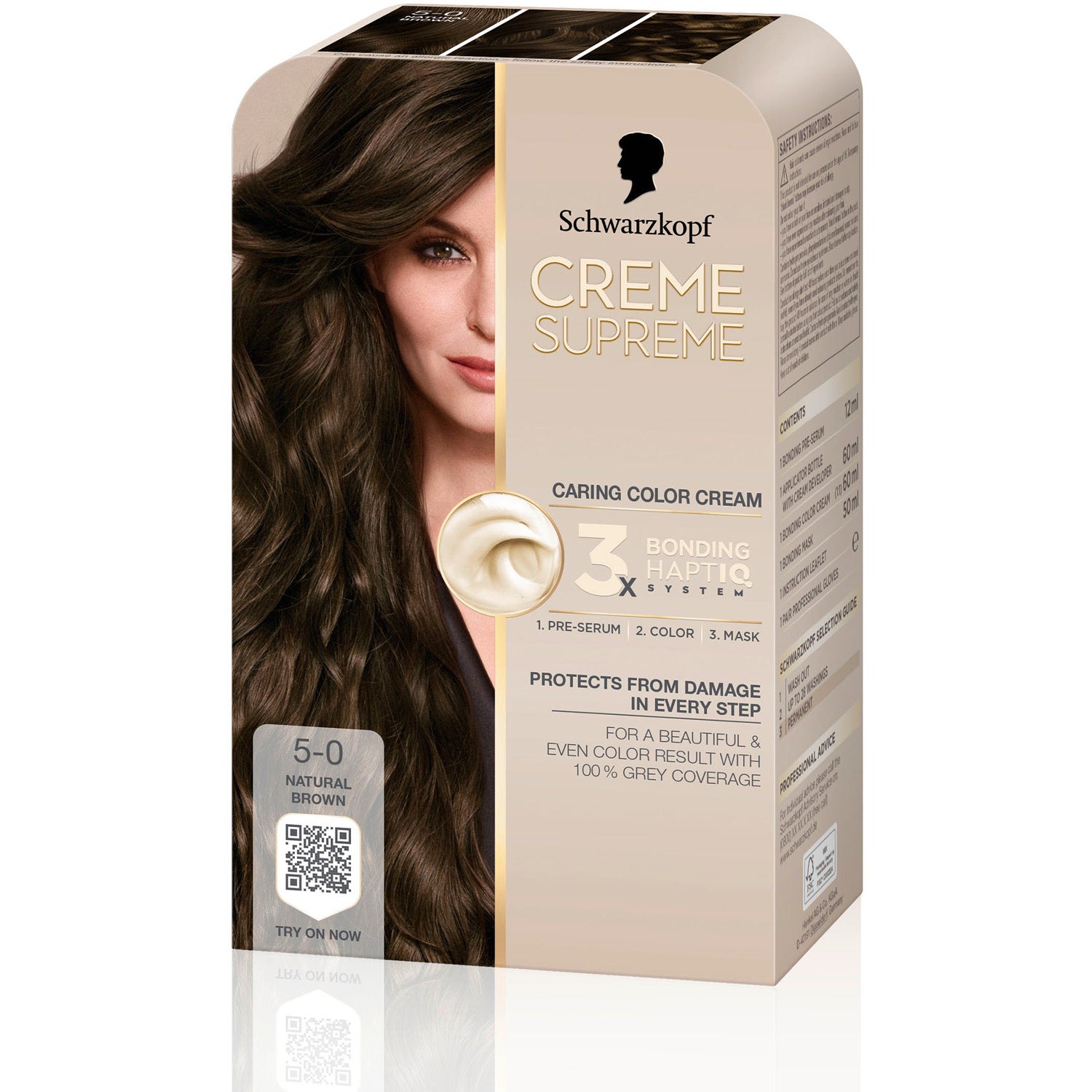 Schwarzkopf Creme Supreme 5-0 Natural Brown - 1 pcs billede