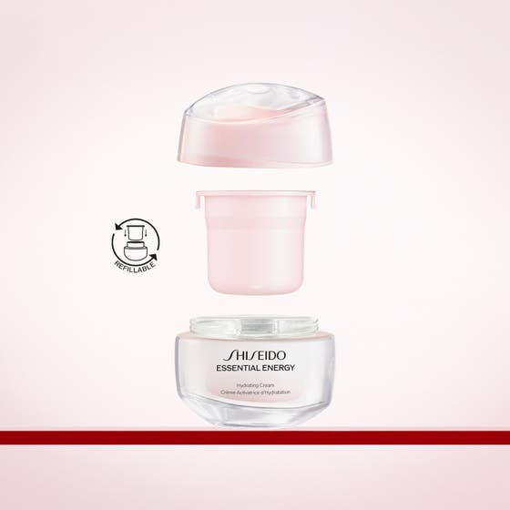 Shiseido Essential Energy Hydrating Cream 50 ml ansiktskräm för djup återfuktning visar överlägsen absorption.