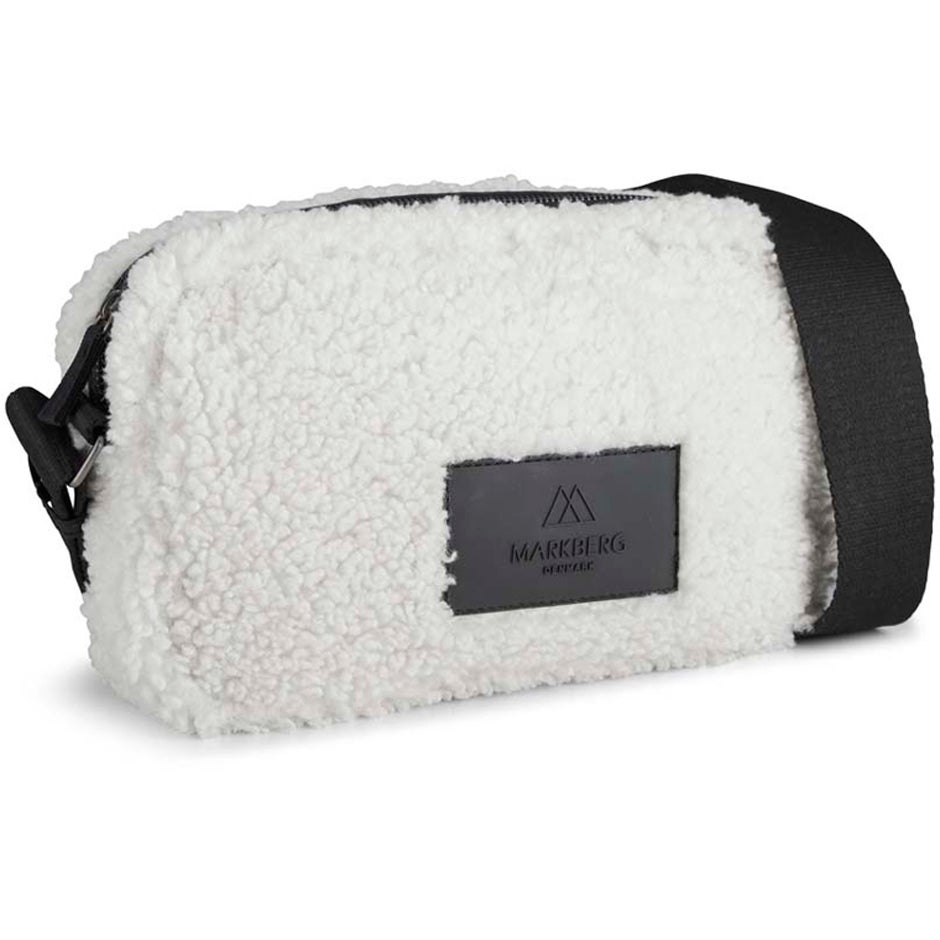 Produktfoto för Markberg Holly MBG Crossb. Bag, Recycled Off White w/Black 28x17x8 cm