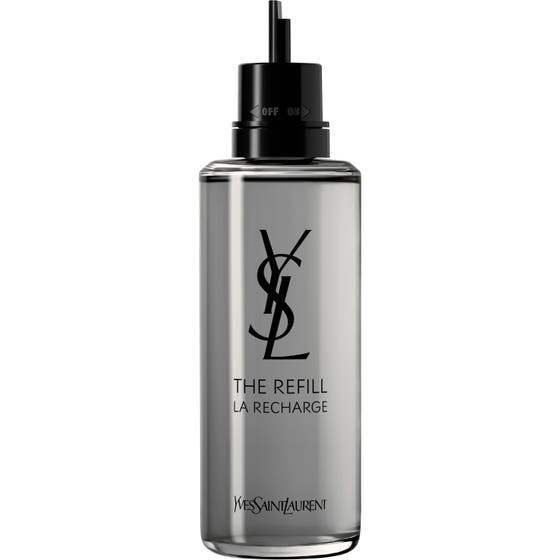 Yves Saint Laurent Myslf Le Parfum refill 150 ml påfyllingsflaske med svart helletut og ikonisk logo