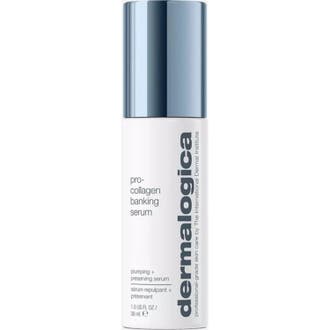 Dermalogica Pro-Collagen Banking Serum 30 ml plumping serum i hvit flaske med blått metallisk lokk