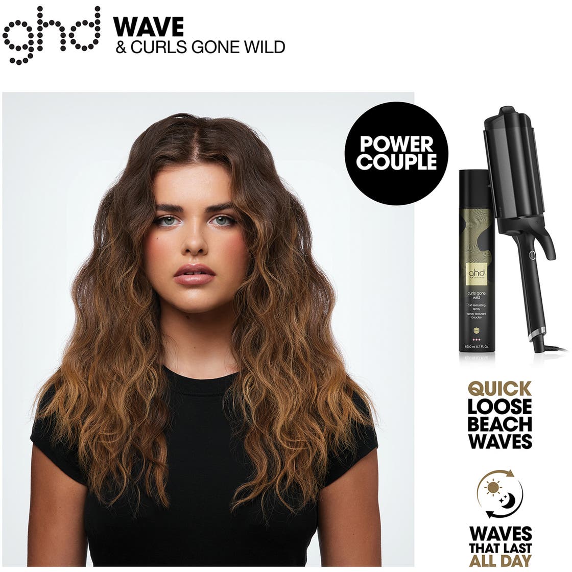 ghd Curls Gone Wild Heat Protect Texturing Spray 200 ml | NordicFeel