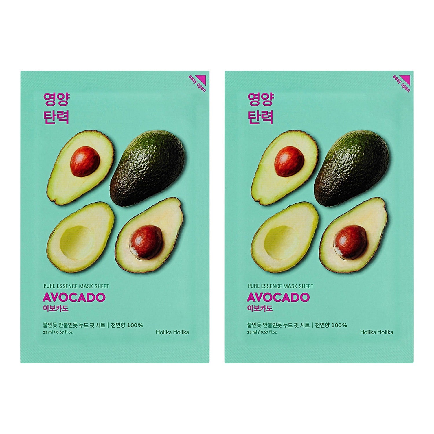 Holika Holika Duo Pure Essence Sheet Mask Avocado billede