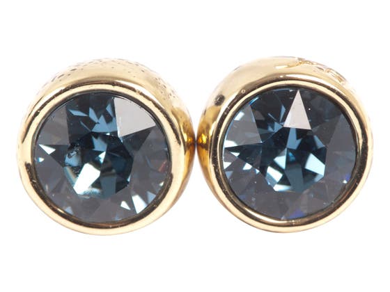 Swarovski Earring Gold/Denim Blue