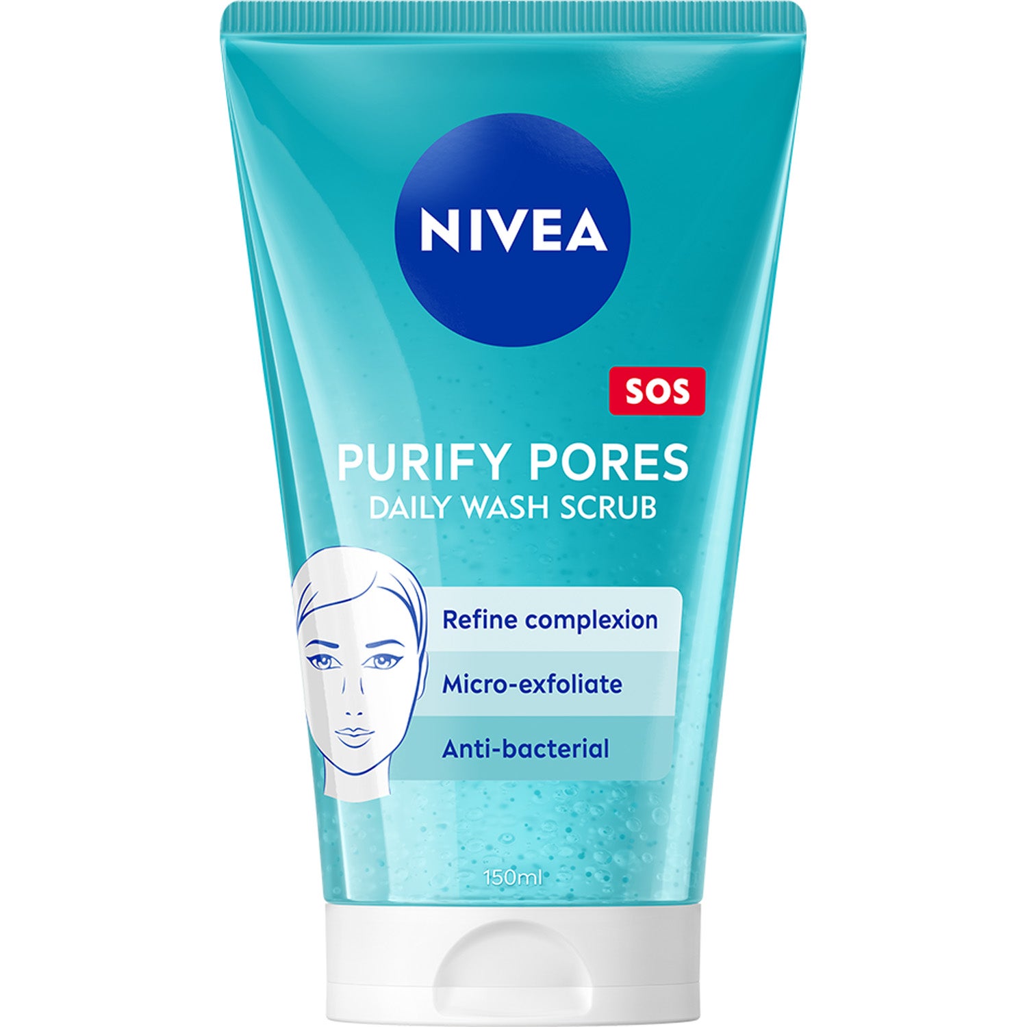 NIVEA Purify Pores Daily Wash Scrub 150 ml billede