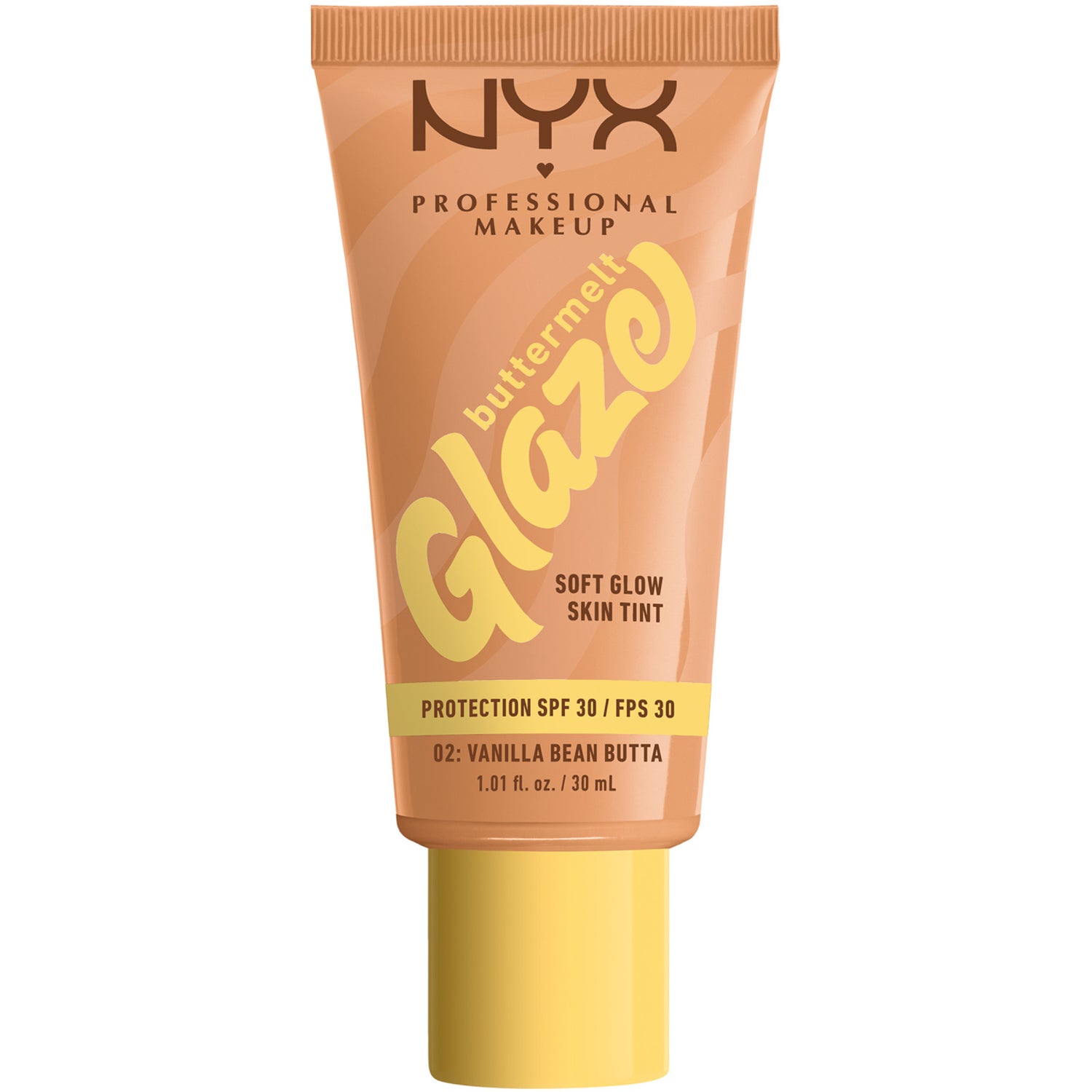 NYX Professional Makeup Buttermelt Glaze Skin Tint SPF30 Foundation 02 Vanilla Bean Butta - 30 ml