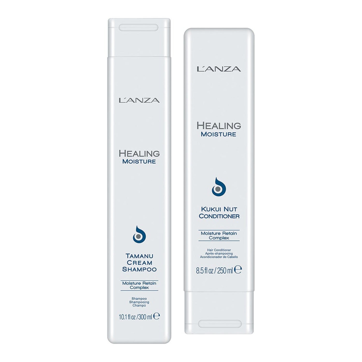 L'ANZA Healing Moisture Duo Shampoo 300ml, Conditioner 250ml - 550 ml billede