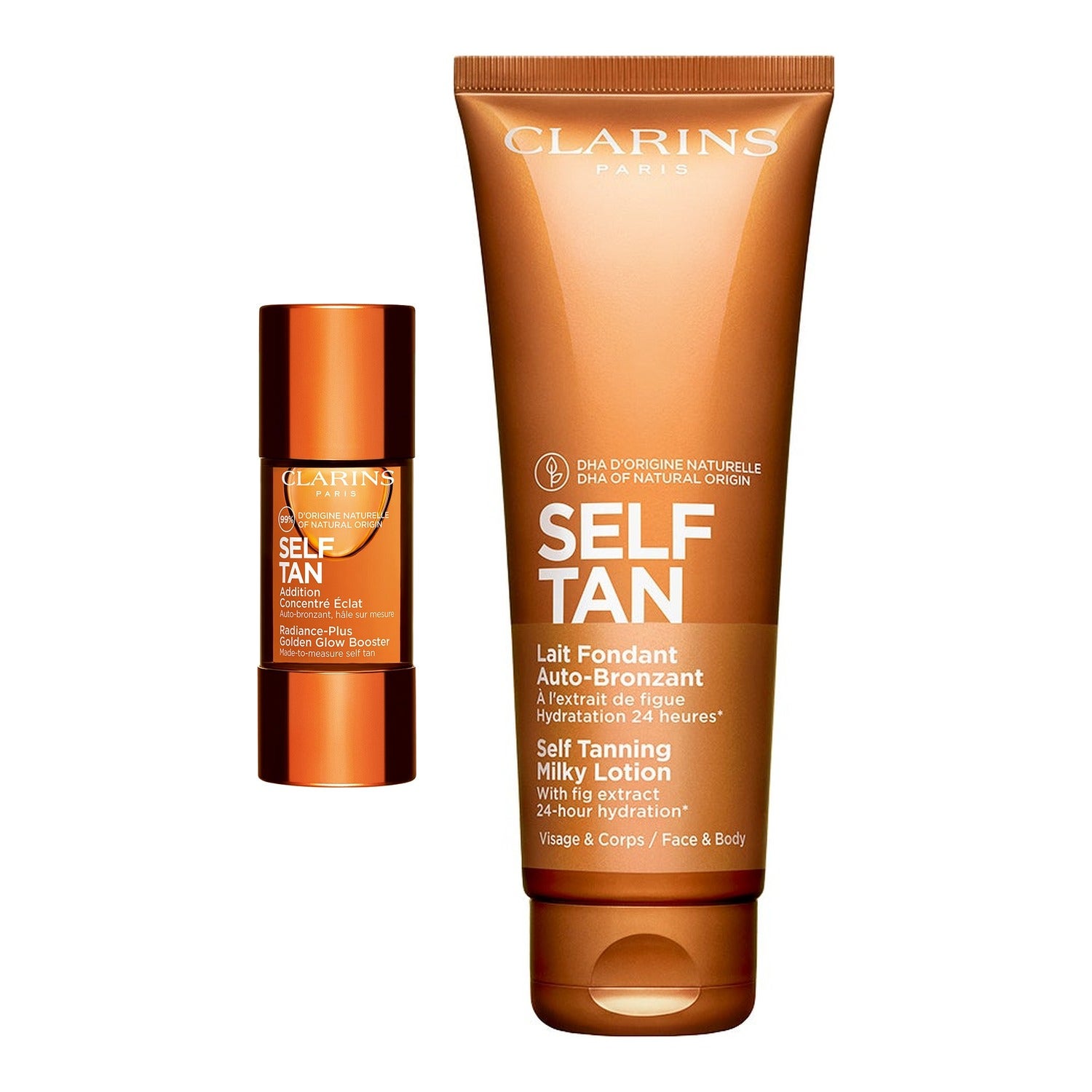 Clarins Self Tanning Lotion & Golden Glow Booster Face & Body