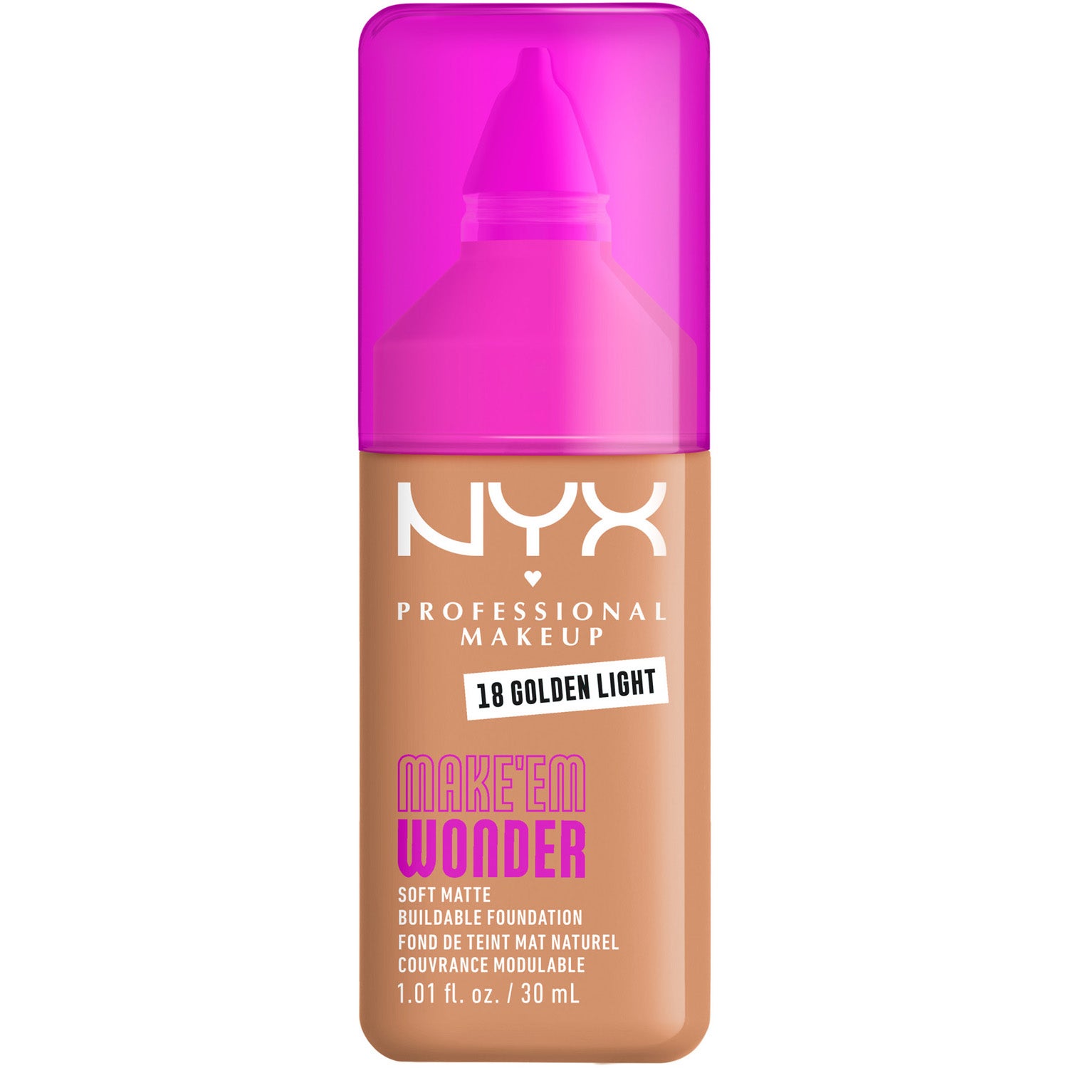 NYX Professional Makeup Make Em Wonder Foundation 18 Golden Light - 30 ml