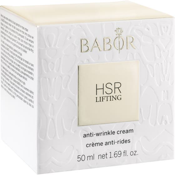 Babor HSR Lifting Cream 50 ml anti-wrinkle cream i hvid yderemballage med prægede detaljer og guldlogo